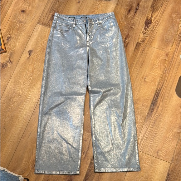 wild fable Denim - Wild Fable Silver Metallic Jeans